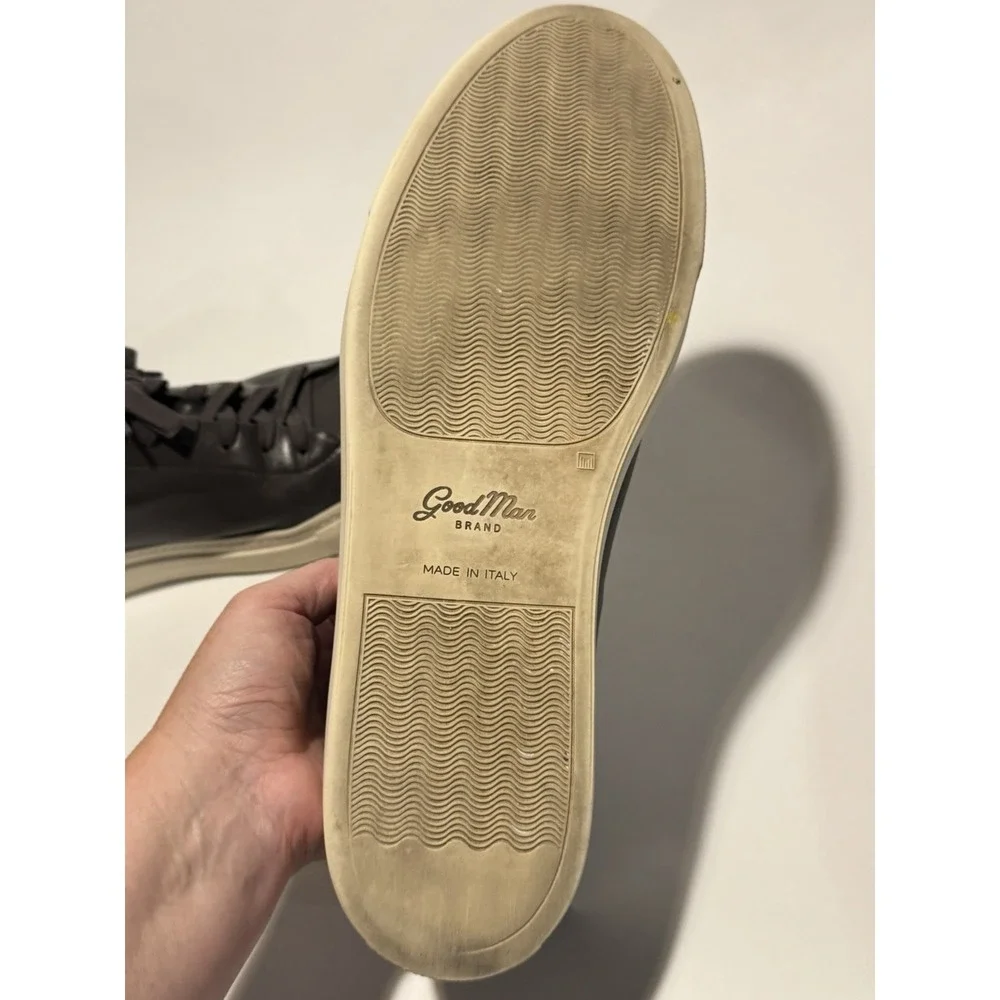Good Man Brand Edge Sneaker 12 Gray Lace Up Made in Italy Leather